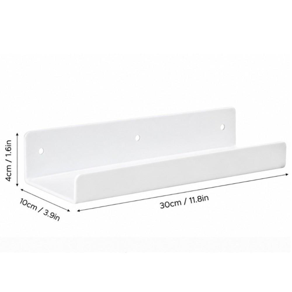 2pcs Vertical Design Wall Mounted Plant Shelf White Floating Shelf Acrylic Display Shelf Indoor Use
