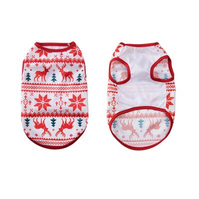 Cozy Puppy Clothes Christmas Holiday Soft Pet Vest For Small Medium Dogs Cats Breathable Deer Print Costumes Yorkshire Chihuahua