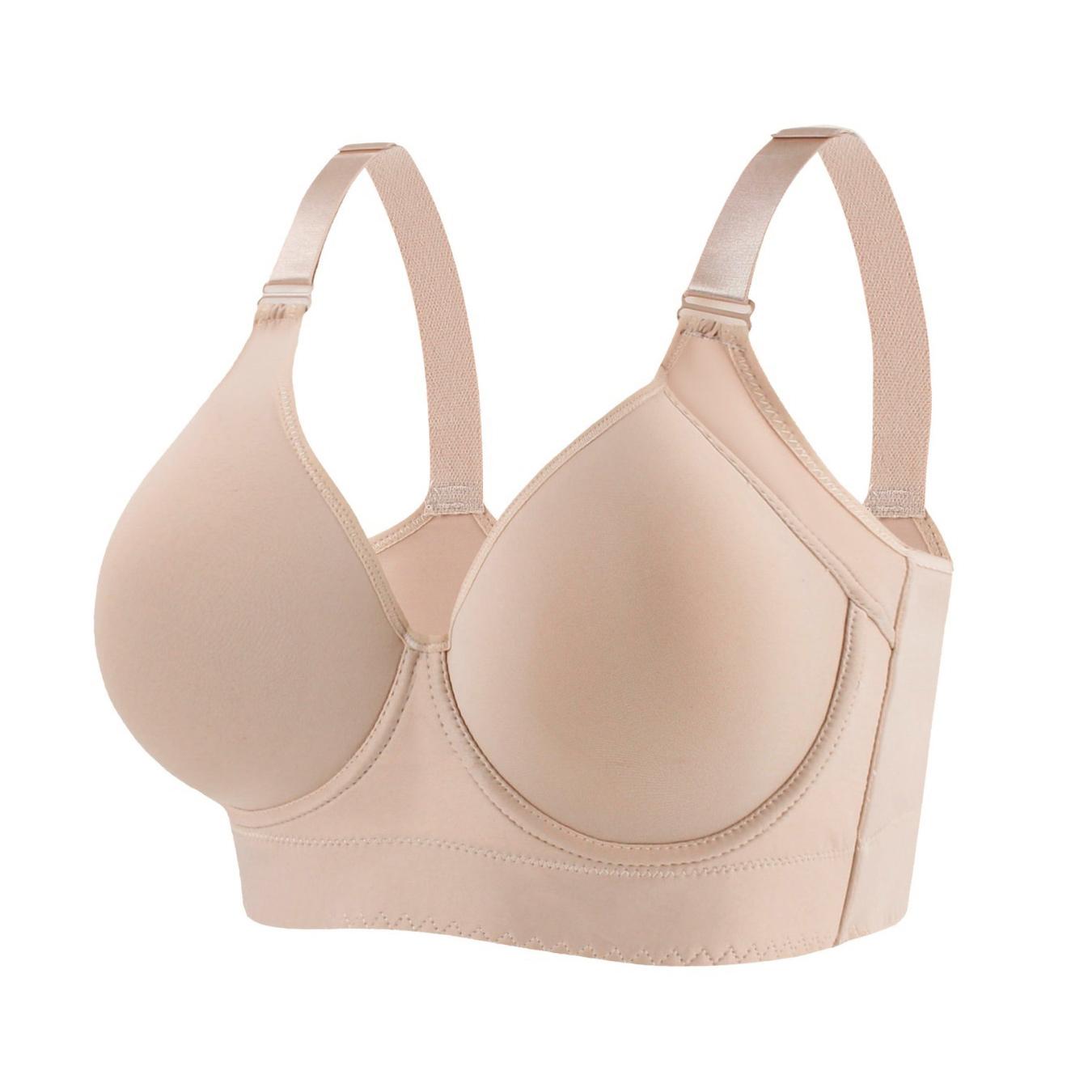 

Бюстгальтер больших размеров для женщин, бесшовные бюстгальтеры, закрывающие всю спину, бюстгальтер на косточках, сексуальный корсетный бюстгальтер, женское нижнее белье 46E бежевый