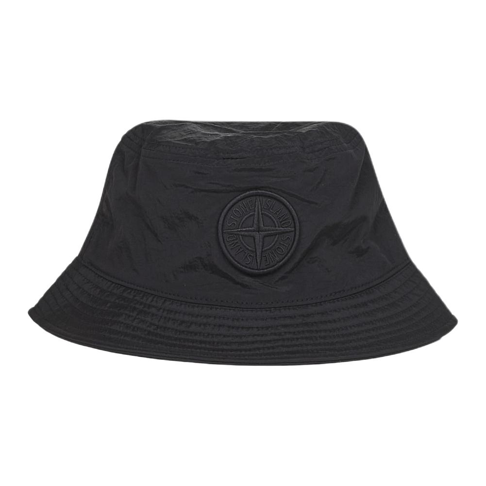 Stone Island Logo Design Polyamide Fisherman Hat Men hats Black K2S1591000-12S0076-V0029 XL