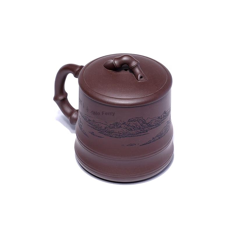 Cup, Pure Handmade Original Ore Purple Clay Bamboo Fun Cup, Kung Fu Tea Set, Men's Office Tea Steeping Cup