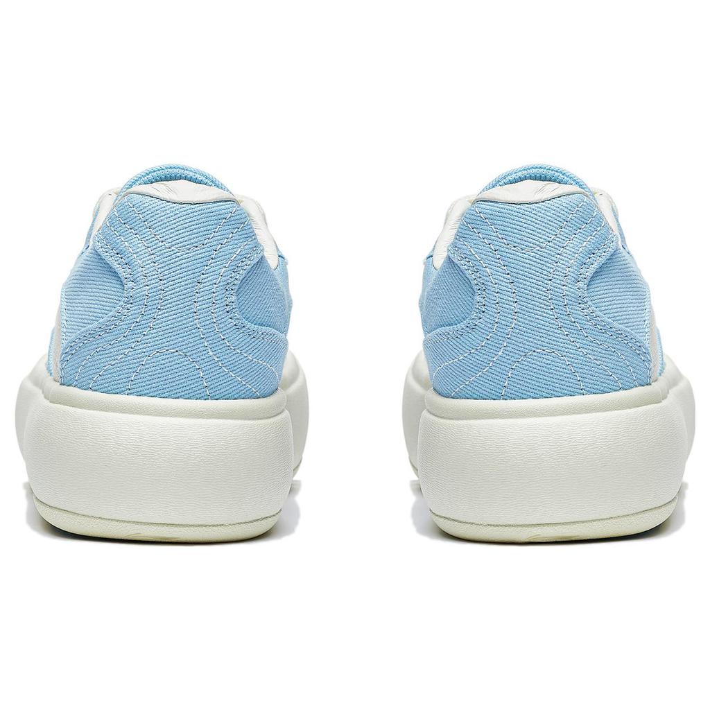 New LiNing Puff Platform Slip Resistant Breathable Low Top Skateboard Shoes Women's Blue AZGT026-6