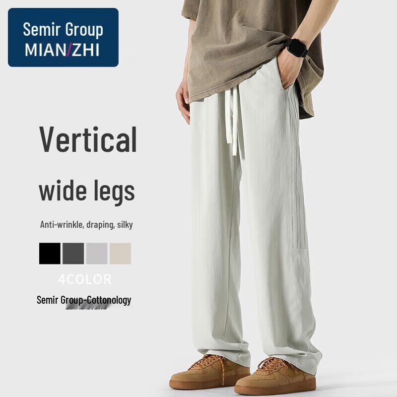 

Men s Summer Loose Straight Wide-Leg Casual Pants 2XL
