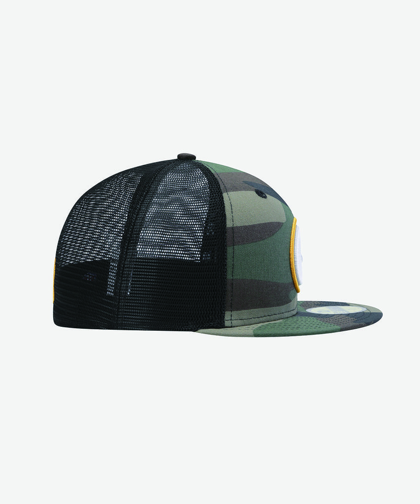 New Era Nfl Green Bay Packers Basic Mesh Fitted Cap Woodland Camo/Black 15131685