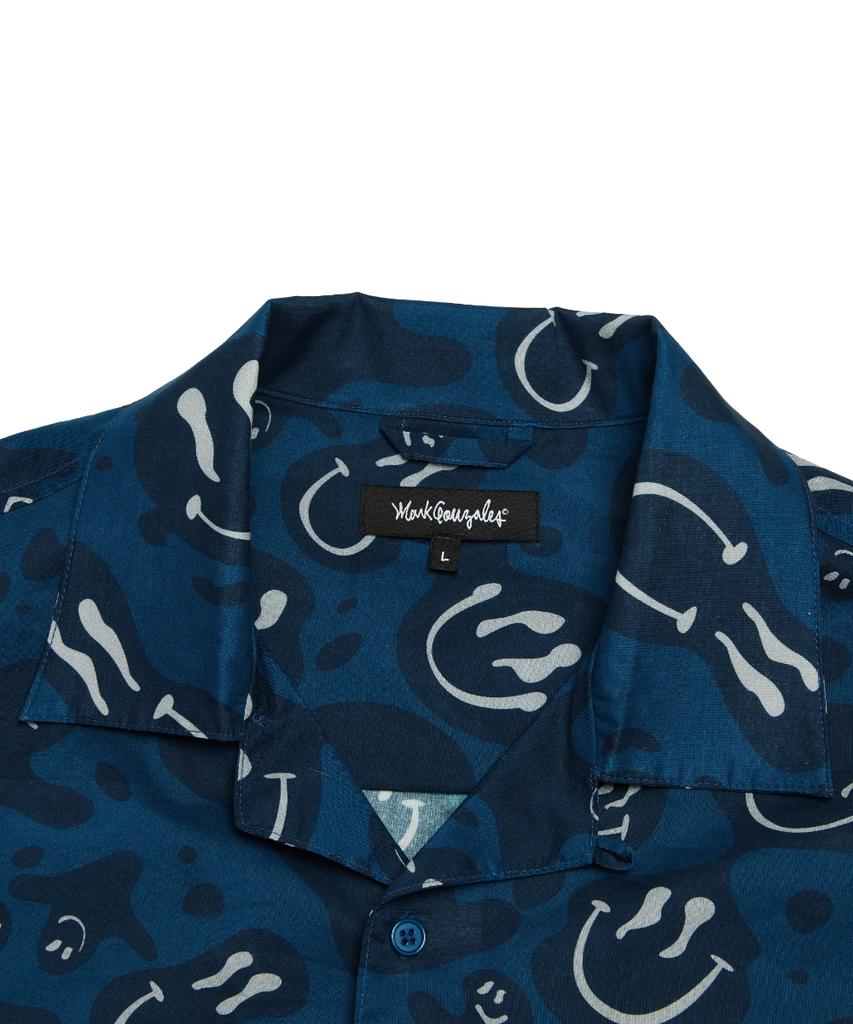 Mark Gonzales Happy Chaos Short Sleeve Shirt - Navy