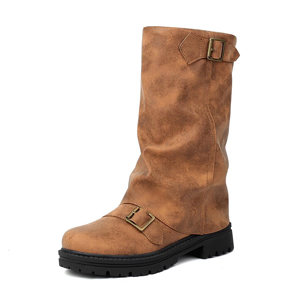 Fashion Woman Boots Mid Calf Platform