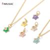 14K Gold Plated Brass Zircon Enamel Star Charms Pendants for Jewelry Making Earrings Necklaces Bracelets DIY Crafts Accessories