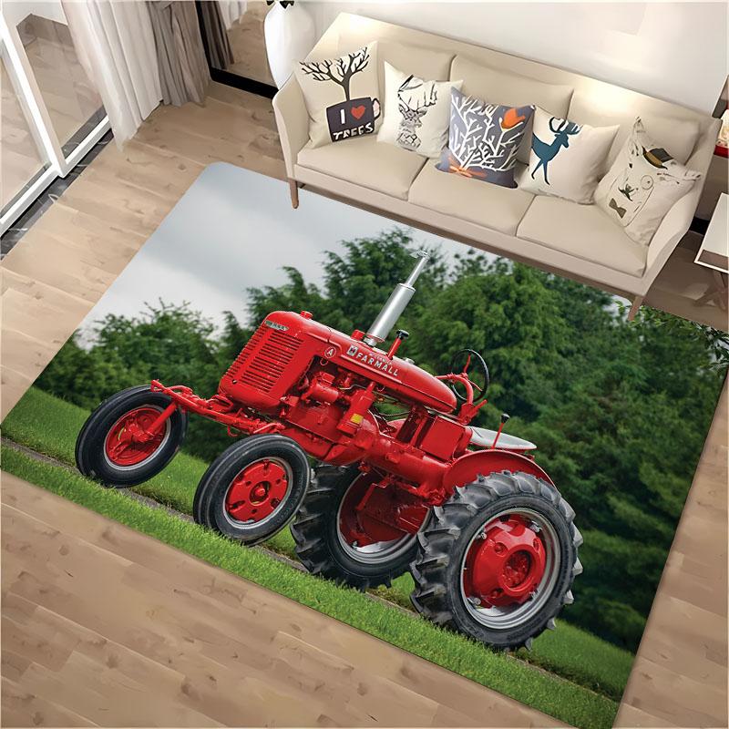 Car Tractor Series Pattern Carpet, Living Room and Bedroom Household Items, Kids Room Sofa Mat Doormat Floor  Anti-slip Rug Gift