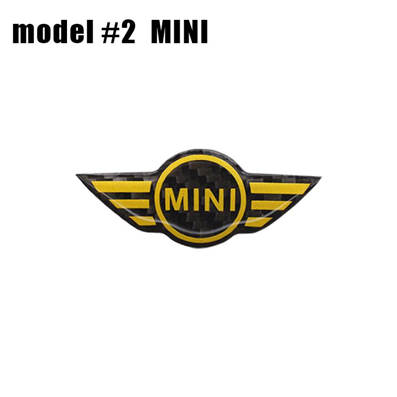 1Pcs Car Styling Steering Wheel Emblem Badge Stickers For MINI Cooper One S JCW Countryman R50 R52 R53 R55 R56 F54 F55 F56 F60