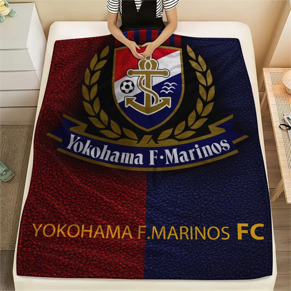 Yokohama F. Marinos Print Flannel Blanket, High quality Comfortable for All Seasons, Home Decor, Warmth and Comfort