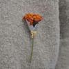 Elegant Flower Insertable Brooch French Style Silver Glossy Pin Metal Corsage Ornament  Banquet
