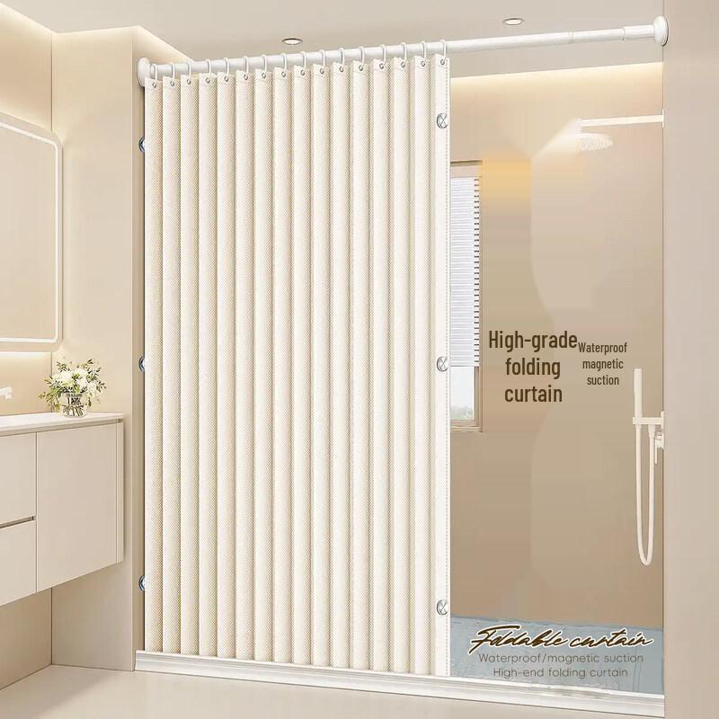 LIEI Premium Folding Waterproof Shower Curtain