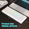 60 Percent Mechanical Gaming Keyboard Ergonomic Durable Detachable Type-C Cable Mini White Gaming Keyboard with Red Switches