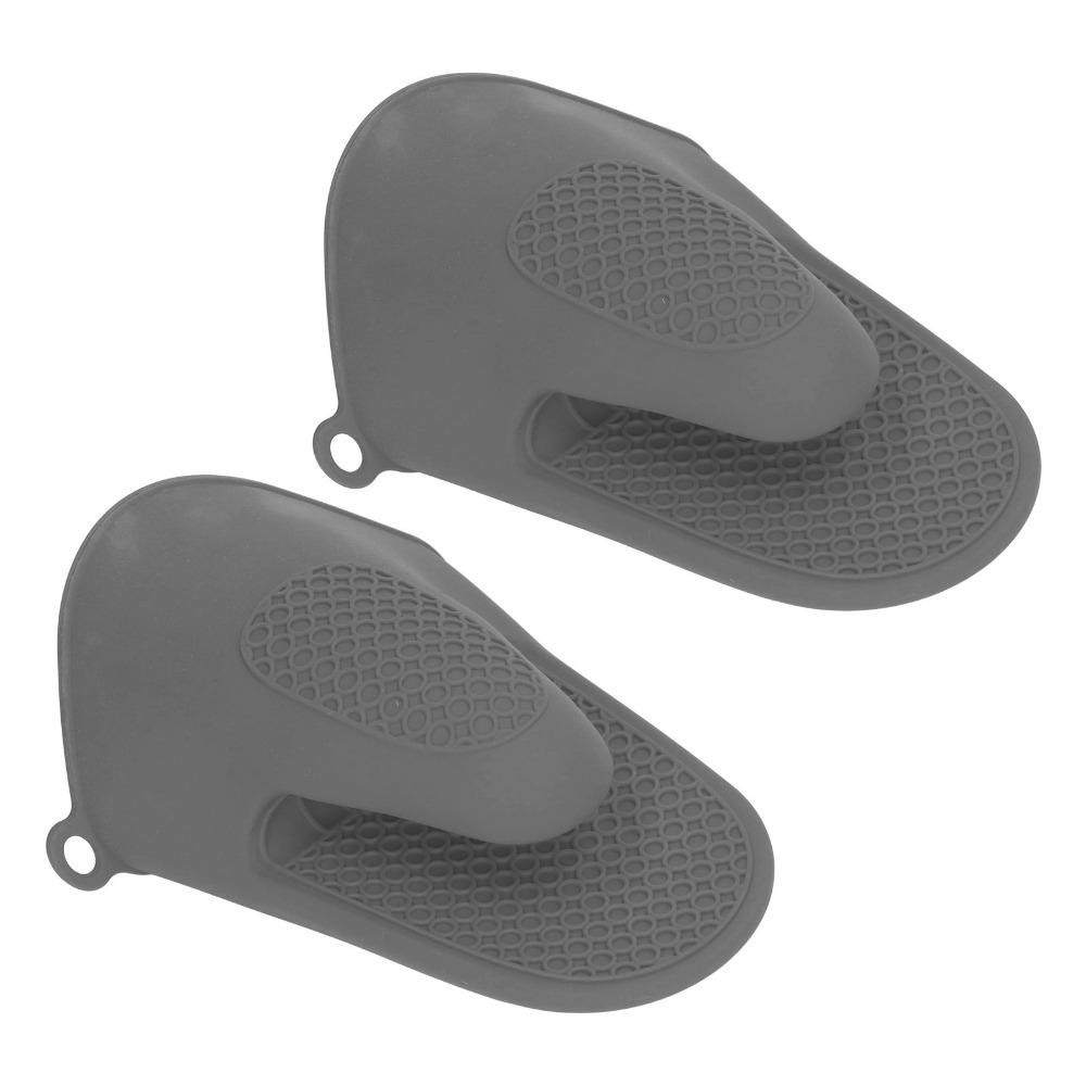 2 PCS Silicone Oven Gloves Thickened Design Cooking Pinch Mitts Silicone Oven Mitts  Baking BBQ