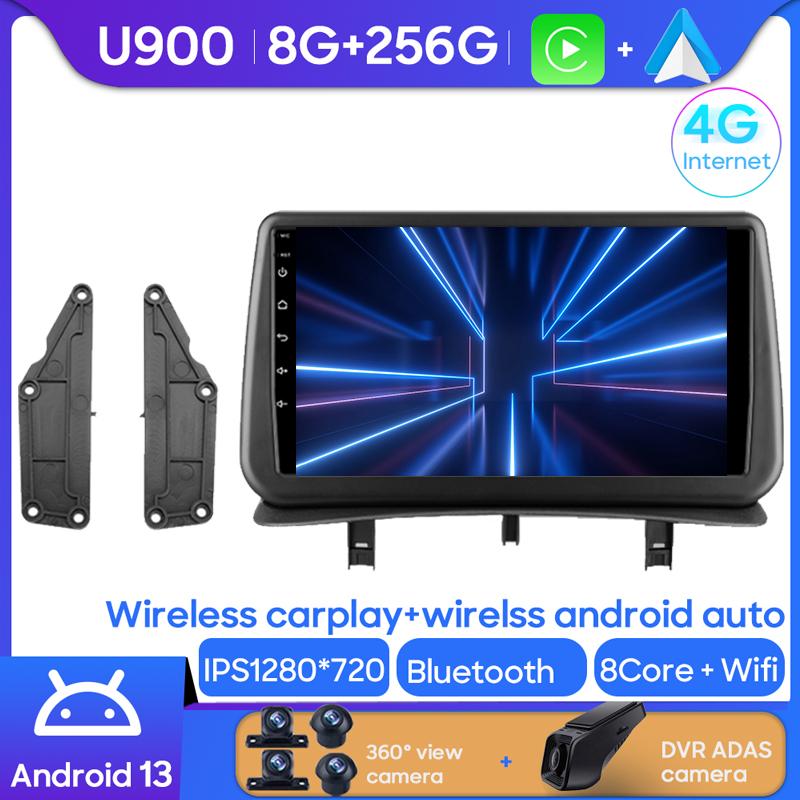 Android Multimedia For Renault Clio 3 2005 - 2014 Car Stereo CPU Radio QLED Player Navigation Carplay Auto HDR 5G Cam Dash WIFI