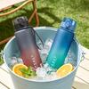 Drop-Proof Gradient Sports Water Bottle - Large Capacity, Portable, Flip-Top Lock, High Appearance Value, Essential Summer Plastic Cup