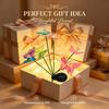 2PCs Colorful Multi-Head Solar Butterfly Stake Lights 2 Modes Waterproof Outdoor Garden Pathway Landscape Decor Lamp