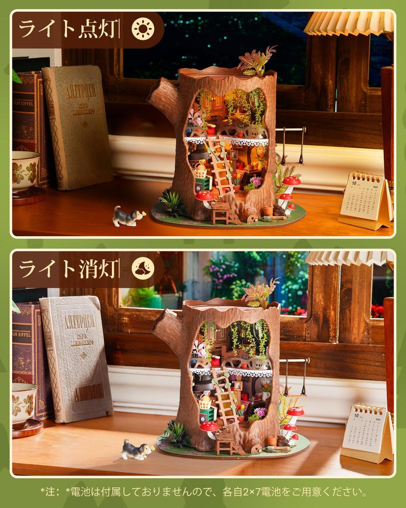 Rolife Miniature House Fairytale Treehouse with DIY Handmade Doll Interior Creates Craft Easy Time Educational Ideal for Officially Sold Kit,