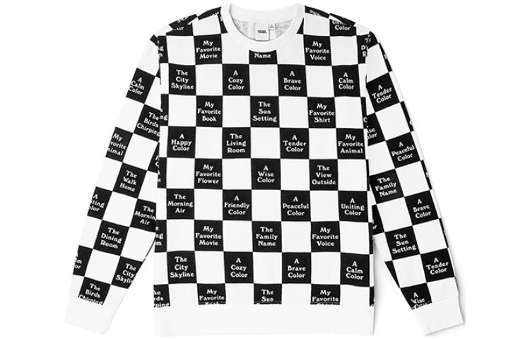 Vans Sweatshirts Women s Black/White Crew Neck Moderate Regular VN0A5LJJ705 S