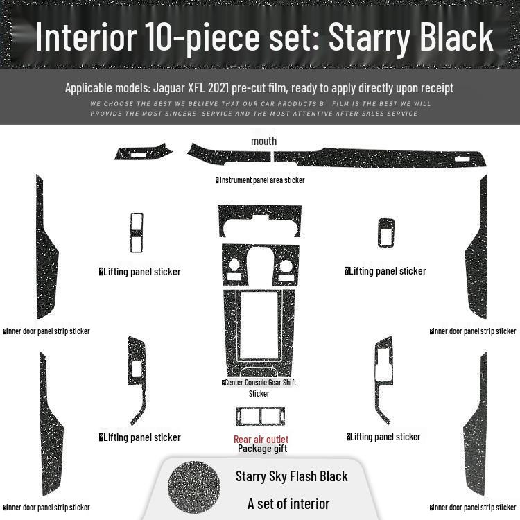 Jaguar XFL 2021 Interior Carbon Fiber Anti-Kick Sticker - Damage-Free Replacement
