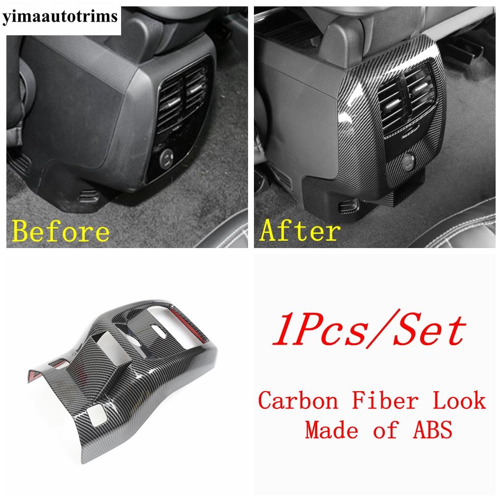 For Ford Mustang Mach E  - Carbon Fiber Door Glass Window Lift Switch Panel Rear Seat Air AC Vent Cover Trim Accessories