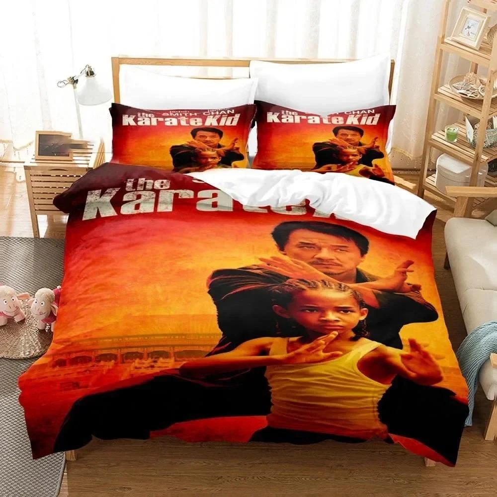 3D Print Cobra Kai Karate Beddengoedset Dekbedovertrek Bedset Quiltovertrek Kussensloop Dekbed King Queen Size Jongens Volwassen Beddengoed