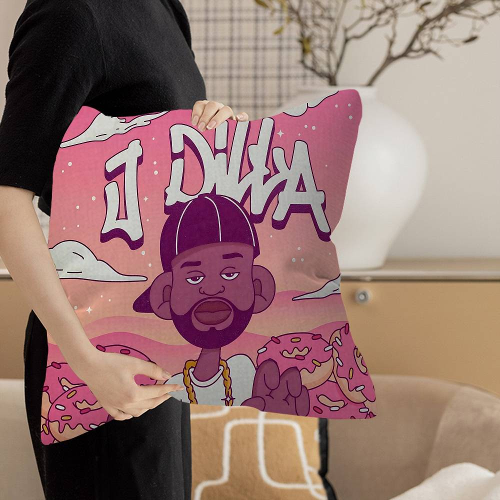 J-J D-Dilla Decorative Room Aesthetics Pillow Case Home Decor Bedroom Sofa Bed Couch Pillow Cover 45X45