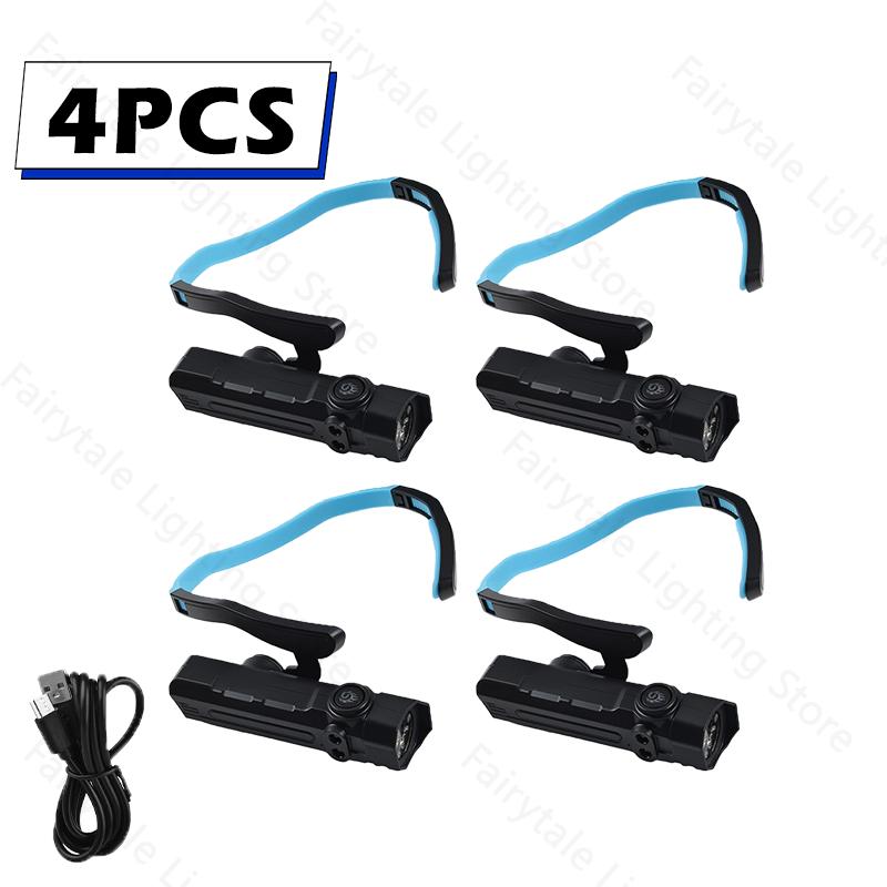 Ear Clip Headlights Waterproof Flashlight with Motion Sensor LED Headlights Suitable for Fishing Hiking Running and Cycling