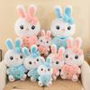 Heart Bunny Plush Doll Bedtime Stuffed Animal Birthday Gift Comfort Pillow Toy