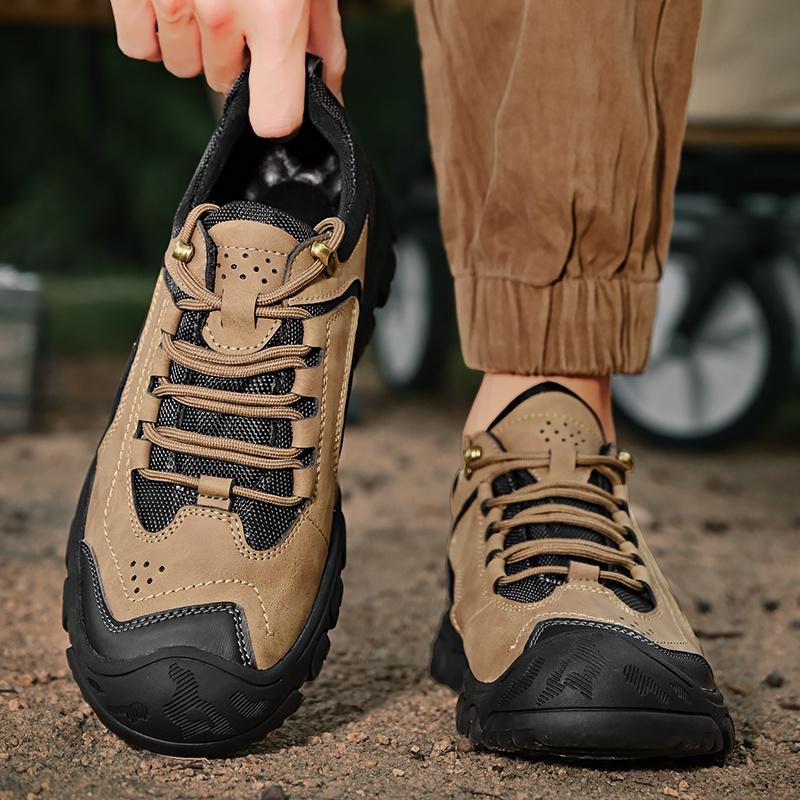 Summer Breathable Hiking Shoes Men Brown Vintage Climbing Trekking Sneakers Man Outdoor Anti-skid Men's Hiking Shoes zapatos
