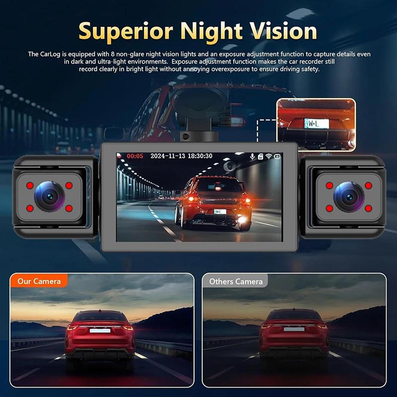 1080P Video Recorder WIF Dash Cam 3/4 Lens Car DVR 360 Degrees Front left right Rear view camera Black Box Dvr Car Assecories