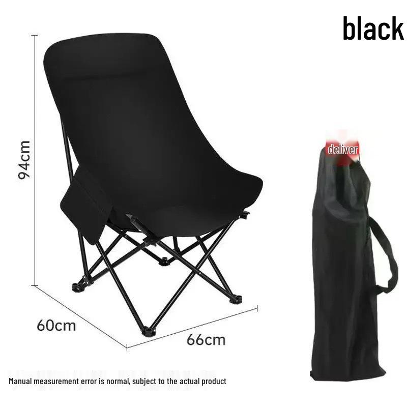 Moon High-Back Portable Recliner: Foldable Outdoor Chair for Camping, Fishing, and Picnics