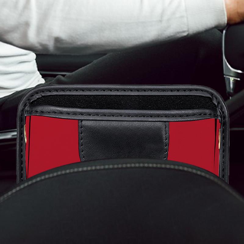 Auto Door Pocket Organizer Car Sticky Storage Bag Adhesive Door-Side Storage Pouch Artificial Leather For Center Console Items