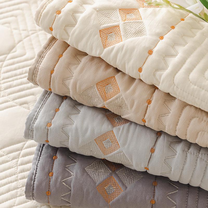 Solid Color Sofa Covers Universal for Seasons Washed Cotton Couch Cover Embroidery Pillowcase Couches Cushion for Living Room