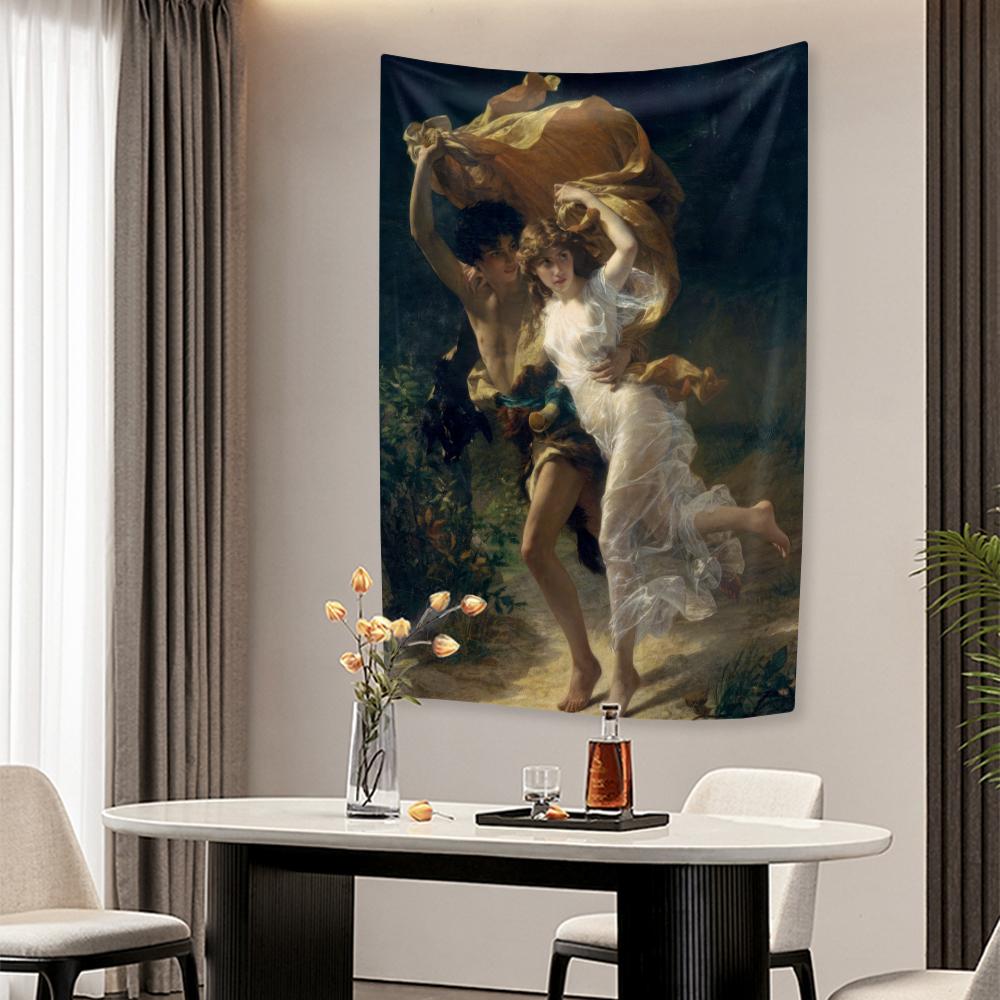 

Винтажная картина маслом Гобелен Пьер Огюст Детская кроватка Классицизм Искусство Домашнее украшение Настенный декор для спальни Диван Одеяло 29x37in