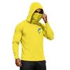 Men's Summer Hawaiian Print Quick Dry Long Sleeve T Shirt Ice Silk UPF50 Plus Sun Protection Hooded Sports Fitness Outdoor Top