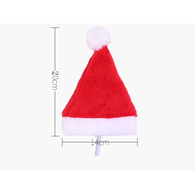 New Christmas Decorations Pet Christmas Hat Dog Hat High-end Plush Hat Pet Christmas
