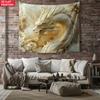 Ongelijmd Witte Draak Wandkleed Muurkunst Aziatisch Mythis Wezen Decoratie Voor Woonkamer Slaapkamer Huis Interieurontwerp Chinese Draak