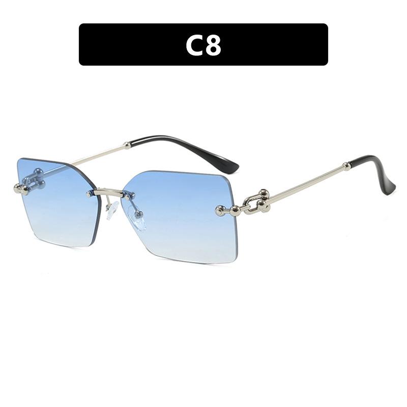 

Женские солнцезащитные очки, мужские и женские модные металлические солнцезащитные очки без оправы