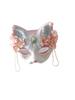 Japanese Fox Mask Cosplay Foxy Cat Collection Pearl and Crystal Embellishment Half Mask Festival Costume Alluring Design Fox Mask Cosplay Cat Mask
