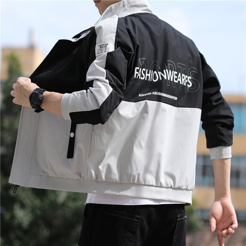 Men's Spring And Autumn Korean Casual Standing Collar Sports Jacket