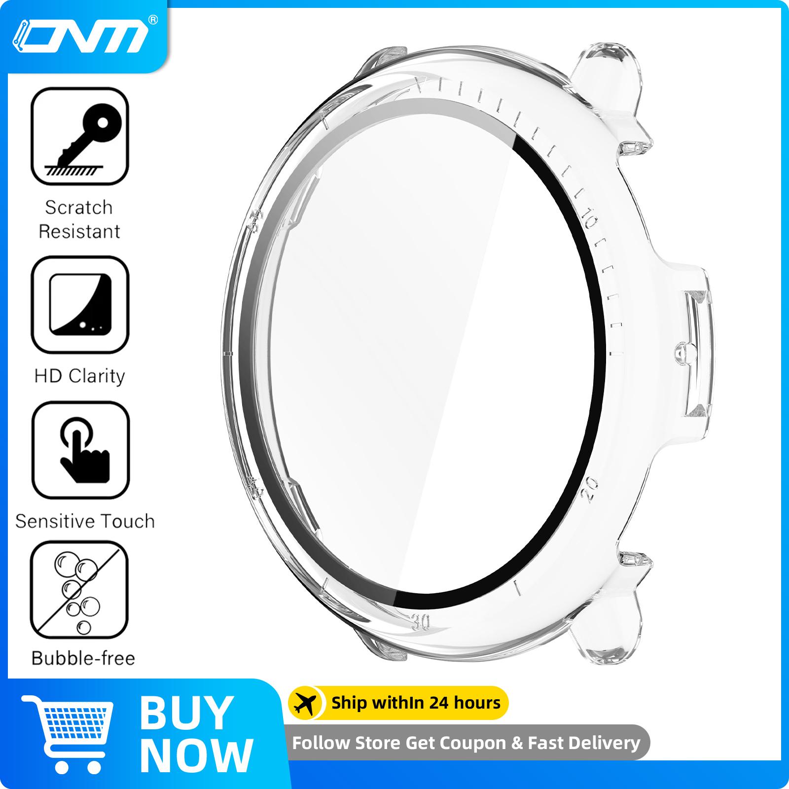 

Стекло+Чехол для Amazfit Active 2 Защитное стекло и Жесткий ПК Защитный бампер для Amazfit Active2 Аксессуары for Amazfit Active 2 чистый