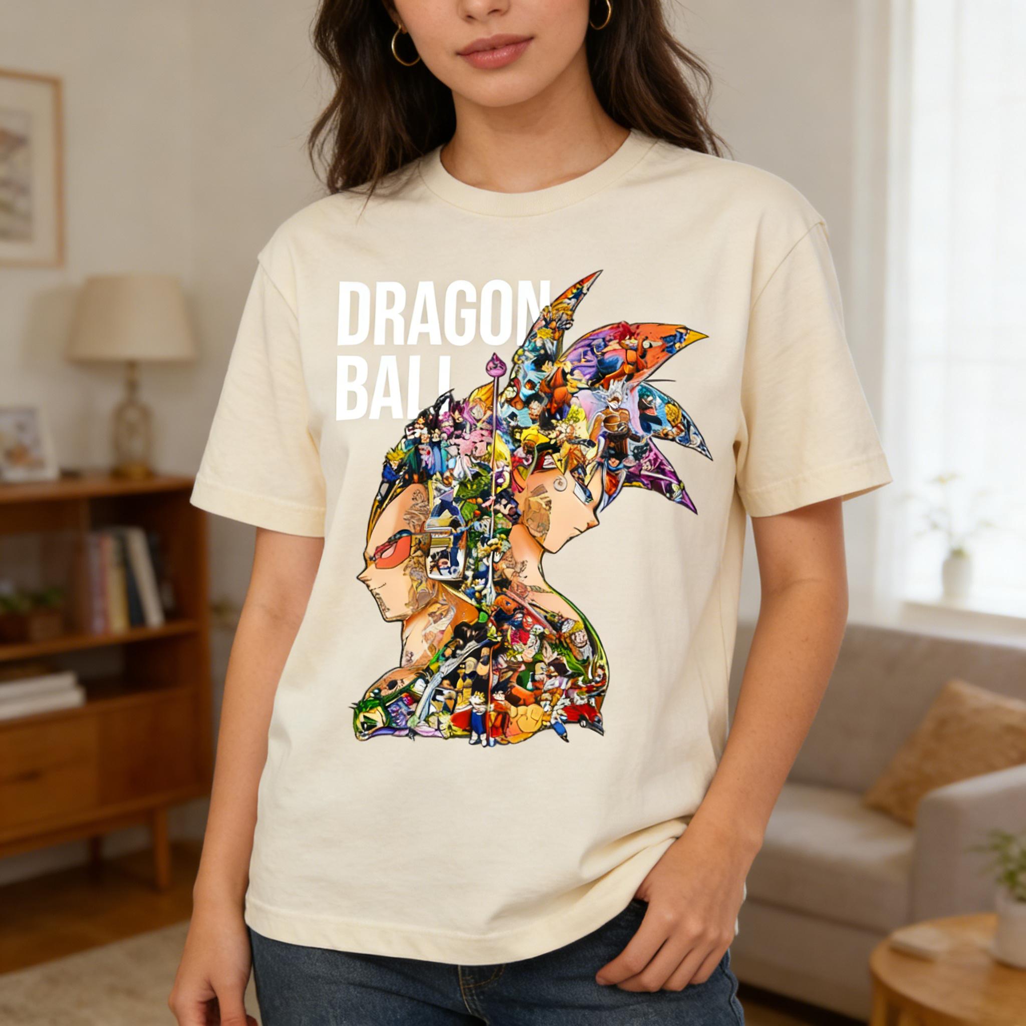 

Unisexs Dragon Ball TShirt Red Cotton Full Character Graphic Anime Tee for Casual Otaku Daily Campus Home Streetwear S