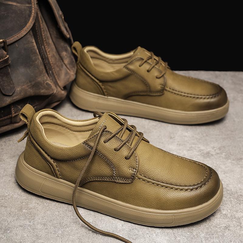 

Мужская повседневная кожаная обувь Натуральная кожа Мужская повседневная обувь Ручная работа Мужские лоферы 44 хаки