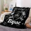 1 Stück Tupac Shakur Killuminati Weiche Flanell-Ganzjahresdecke für Zuhause, Büro, Außenbereich Strapazierfähiger Komfort 100536