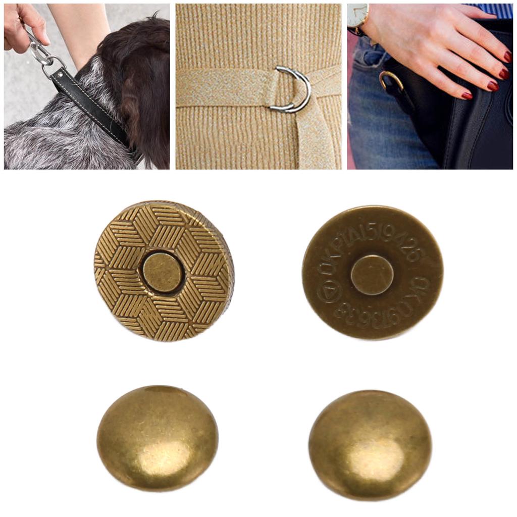 50 Set Magnetic Bag Clasps High Hardness Alloy Smoothing sy   Widely Used Magnet Buttons for Clothes