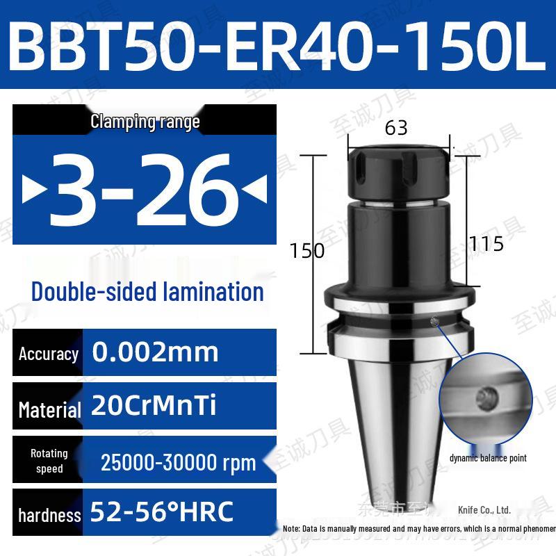 CNC-Hochgeschwindigkeits-Doppelseitiger BBT30/40/50-ER20/25/32 Werkzeughalter mit Dynamischer Auswuchtung