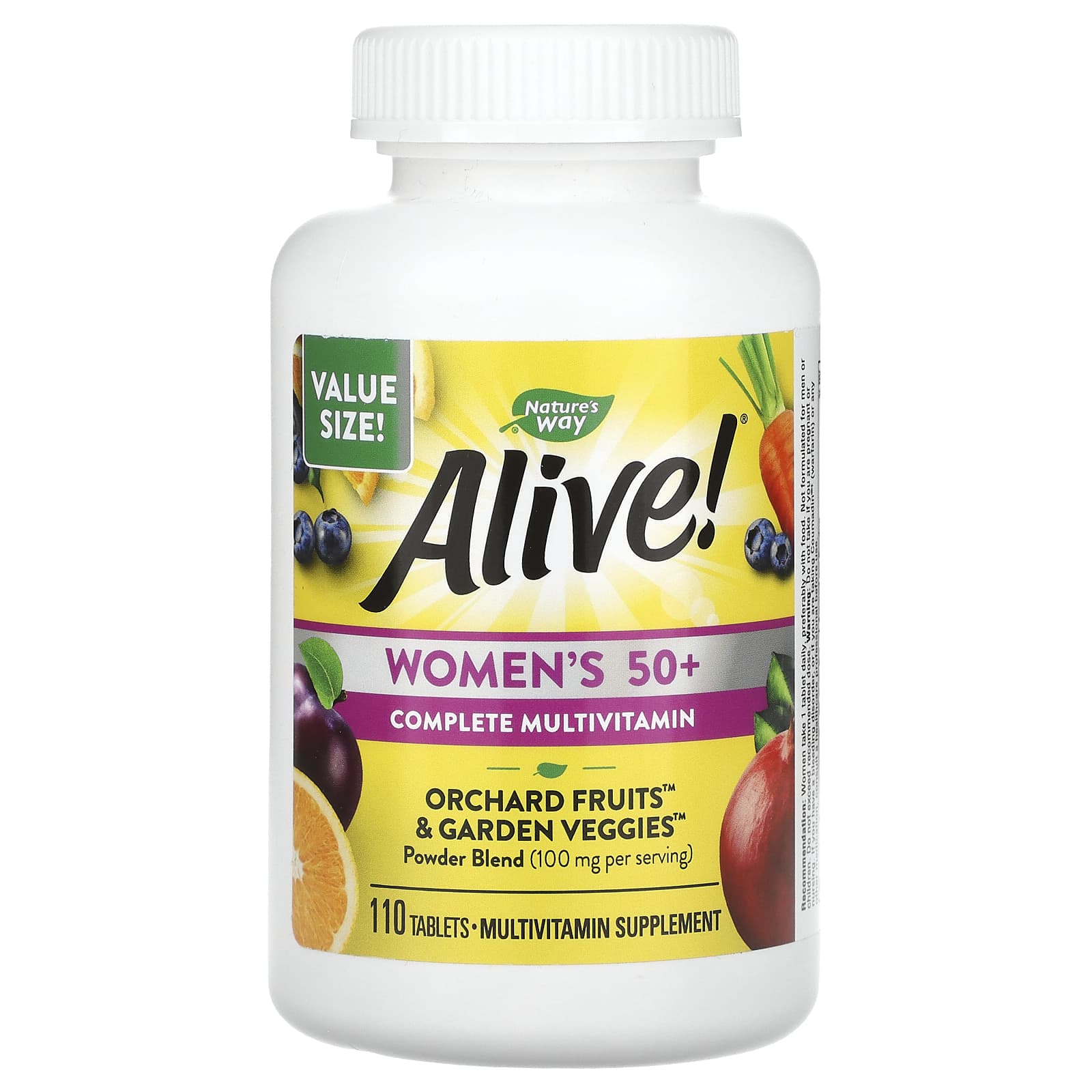 

Nature s Way, Alive! Complete multivitamin for women over 50, 110 tablets