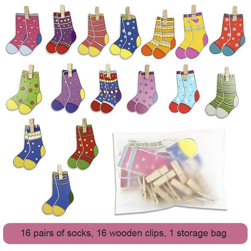 

Малыш Монтессори Материал Сделай сам Игрушки Носки Цвета Сортировка Игры на сопоставление Раннее обучение Развивающие игрушки Дошкольное учебное пособие