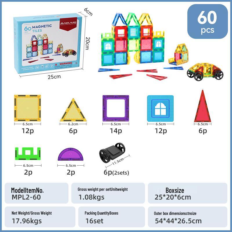 3C Certified Magnetic Transparent Window Puzzle Toy for Kids' Educational Development